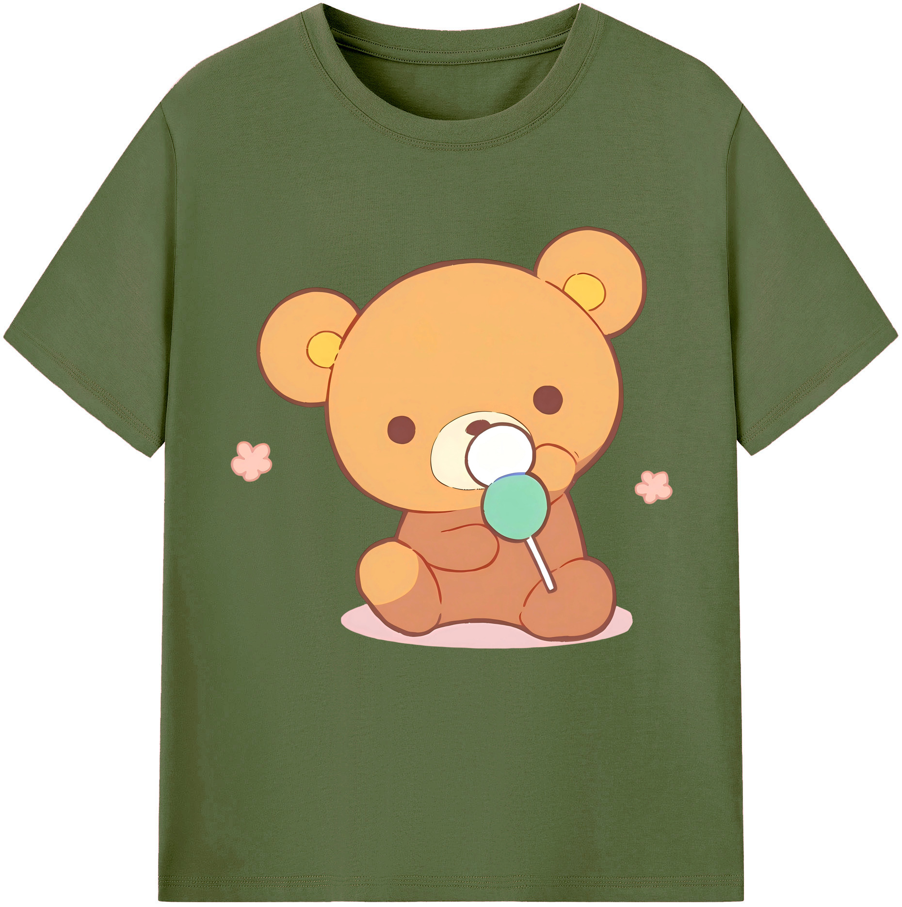 （画像用） リラックマ リラックマ キイロイトリ Rilakkuma Korilakkuma Kiiroitori 綿100％半袖Tシャツ（フロントプリント）